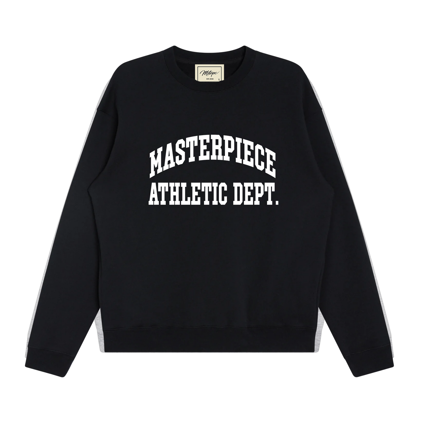 'MASTERPIECE ATHLETIC DEPT.' Crewneck Black