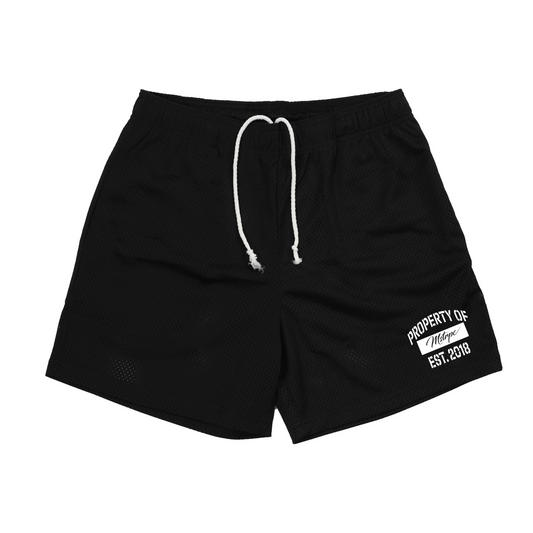 'Property Of' Mesh Shorts Black