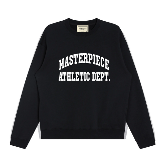 'MASTERPIECE ATHLETIC DEPT.' Crewneck Black